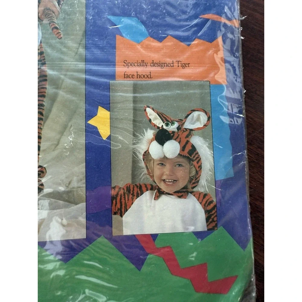 Vintage Hallow Wee Ones Lil' Tiger Costume 1989 Small (1-2)